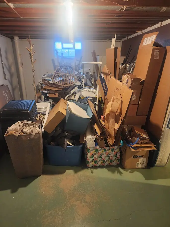 Roll-off dumpster container at job site for Cleanout Dumpster Rental in Creswell